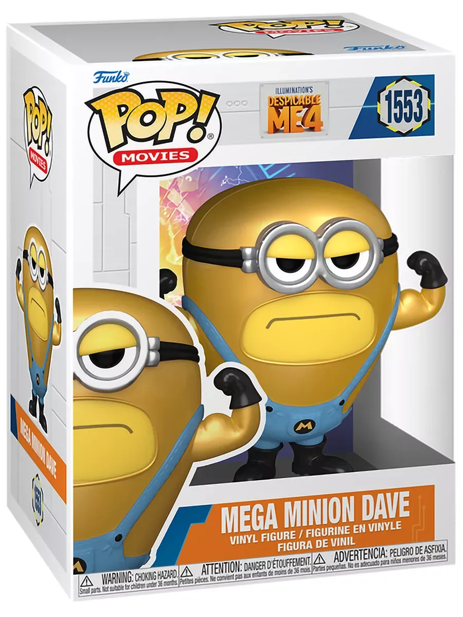 Фигурка Funko POP! Movies Despicable Me 4 Mega Minion Dave Фигурка Funko POP! Movies Despicable Me 4 Mega Minion Dave