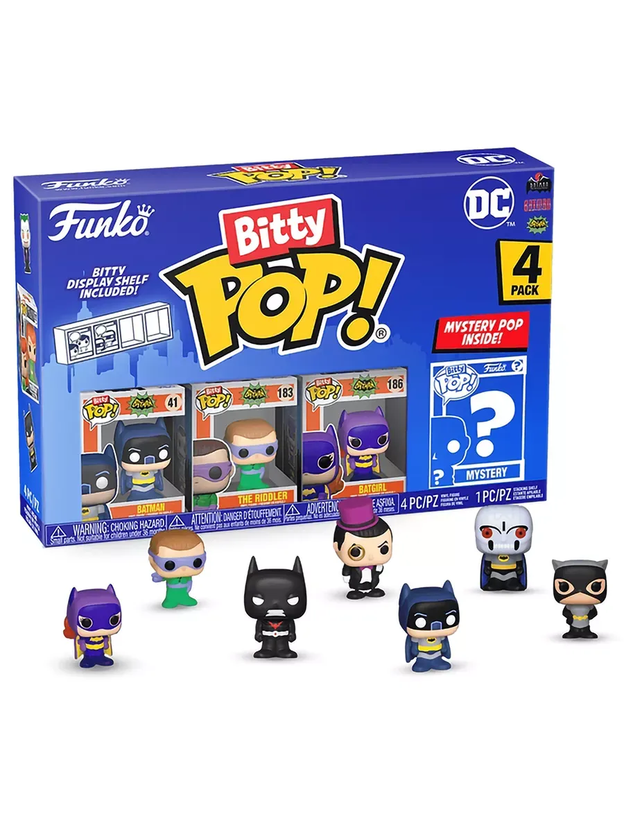 Фигурка Funko Bitty POP! Batman+Riddler+Batgirl+Mystery 4PK