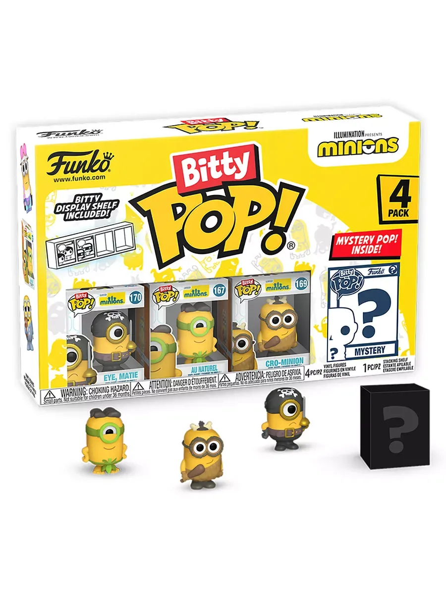 Фигурка Funko Bitty POP! Миньоны Eye,Matie+Cro+Au Naturel+?