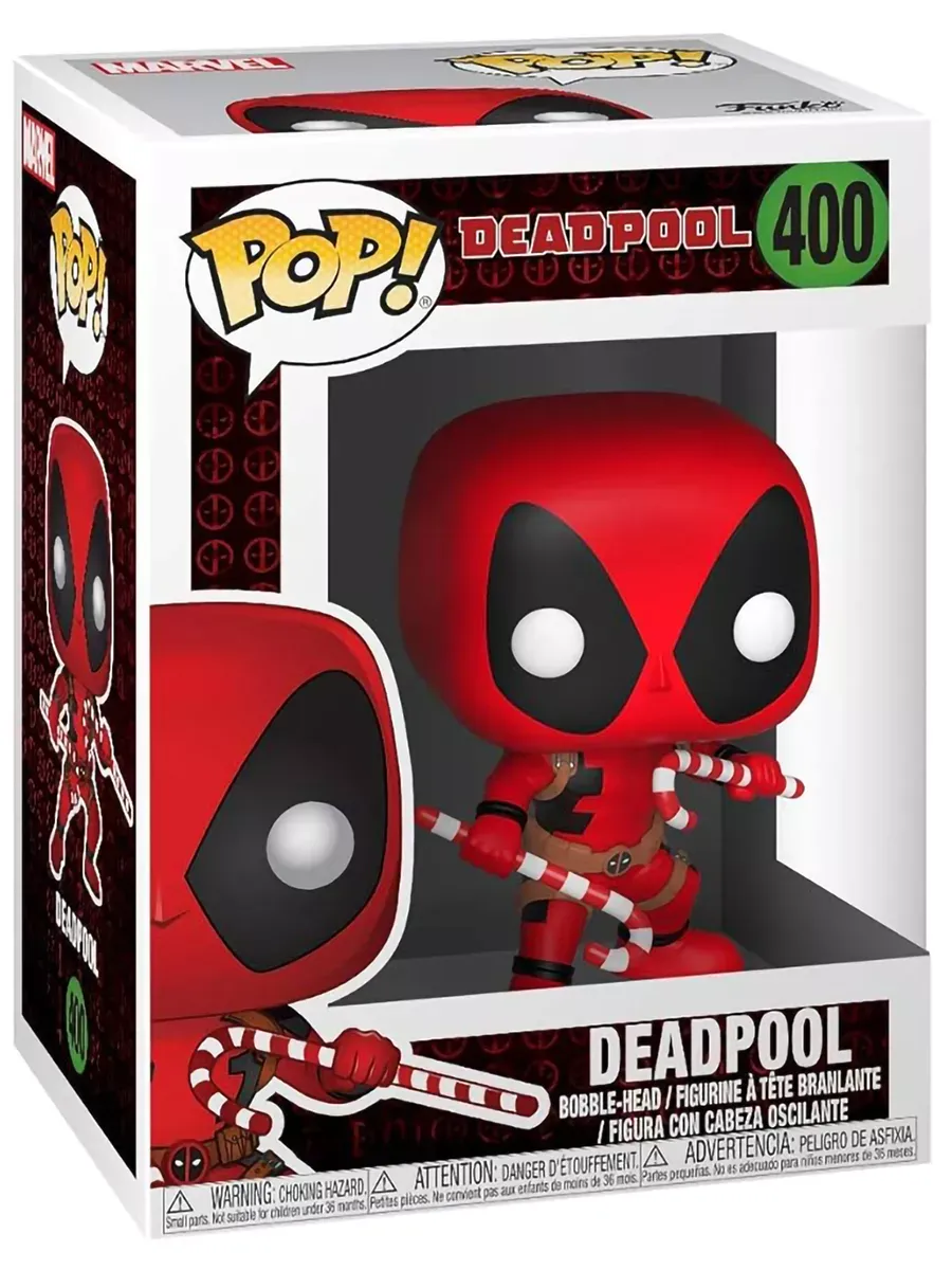 Фигурка Funko POP! башкотряс Марвел Holiday Дэдпул w/ Candy