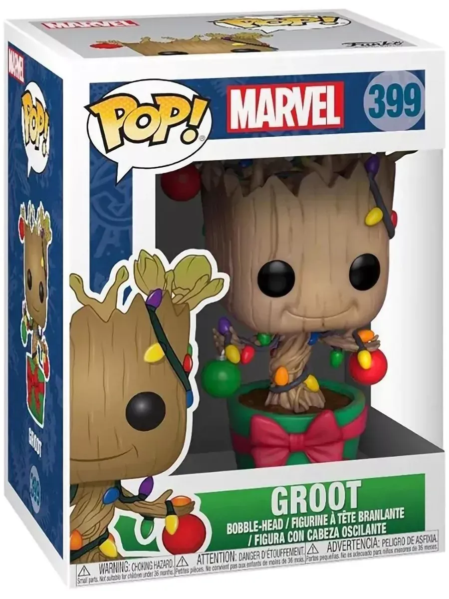 Фигурка Funko POP! башкотряс Марвел Holiday Groot w/ Lights