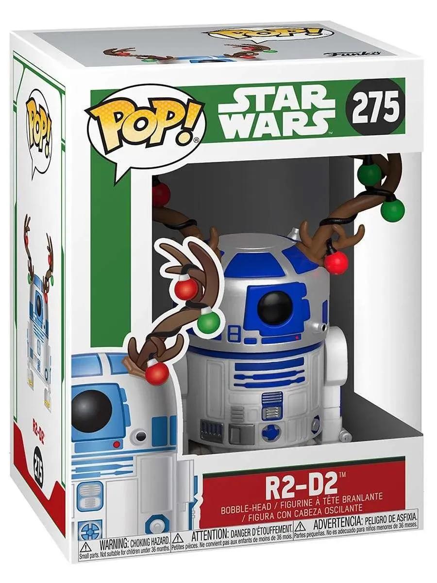 Фигурка Funko башкотряс Star Wars Holiday R2-D2 w/Antlers