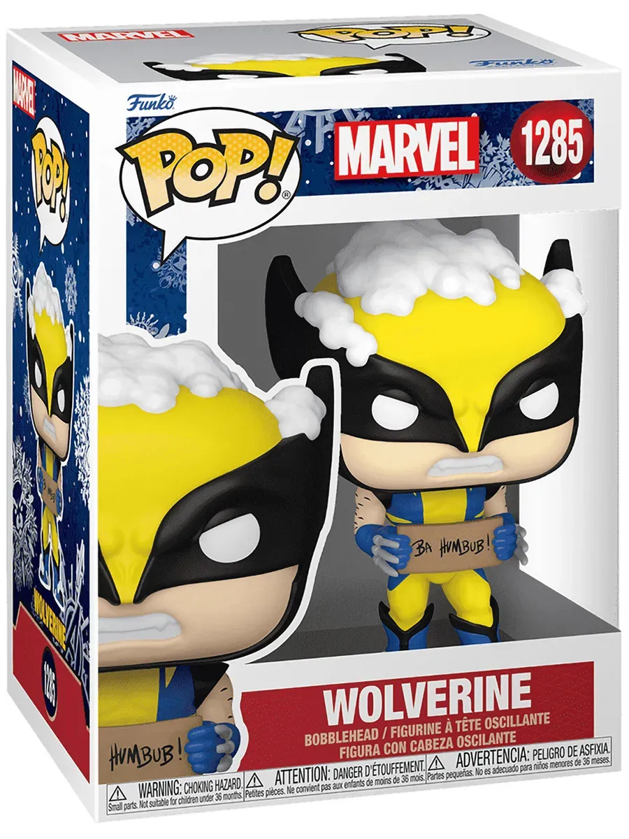 Фигурка Funko POP башкотряс Марвел Holiday Wolverine w/ Sign