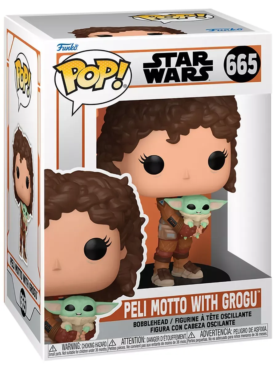 Фигурка Funko POP! башкотряс Mandalorian Peli Motto w/Grogu Фигурка Funko POP! башкотряс Mandalorian Peli Motto w/Grogu