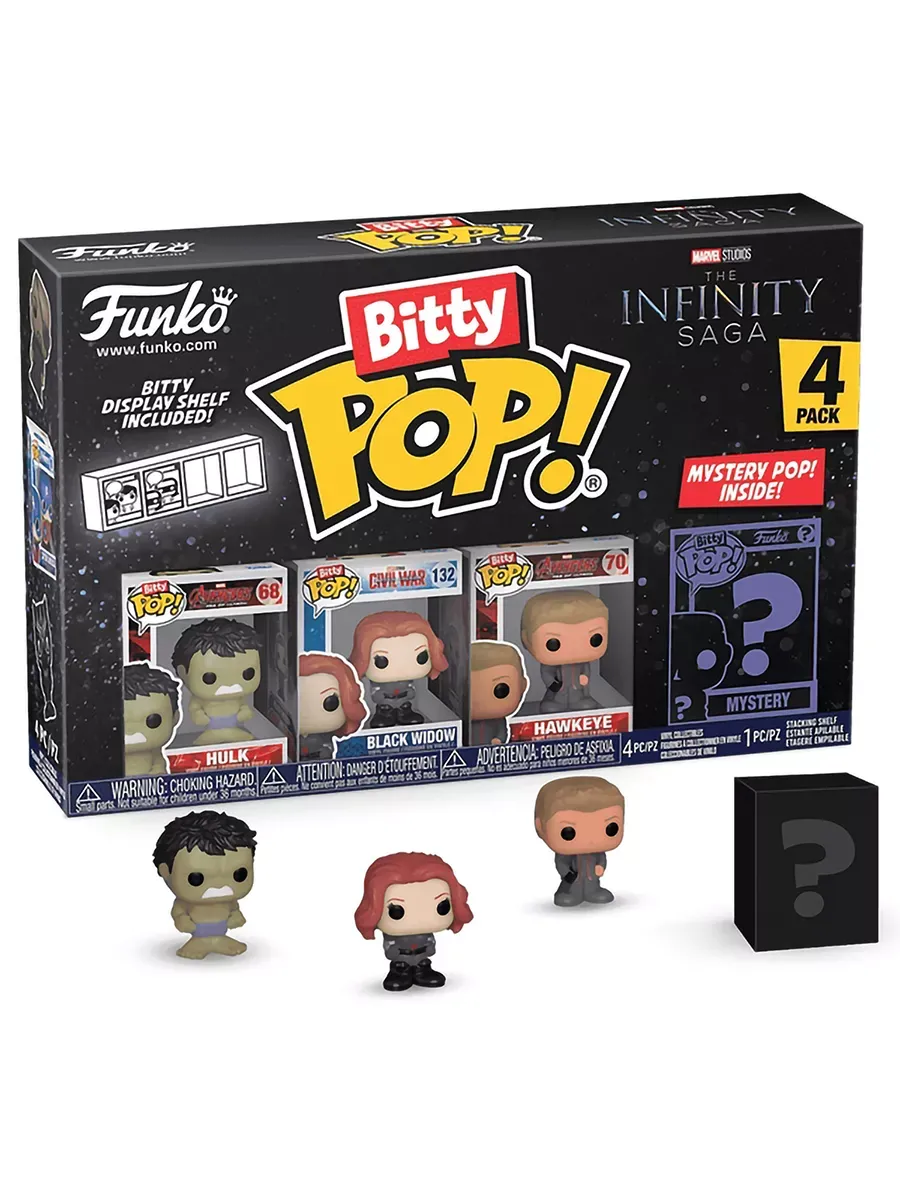 Фигурка Funko Bitty POP! Марвел Hulk+Black Widow+Hawkeye+?