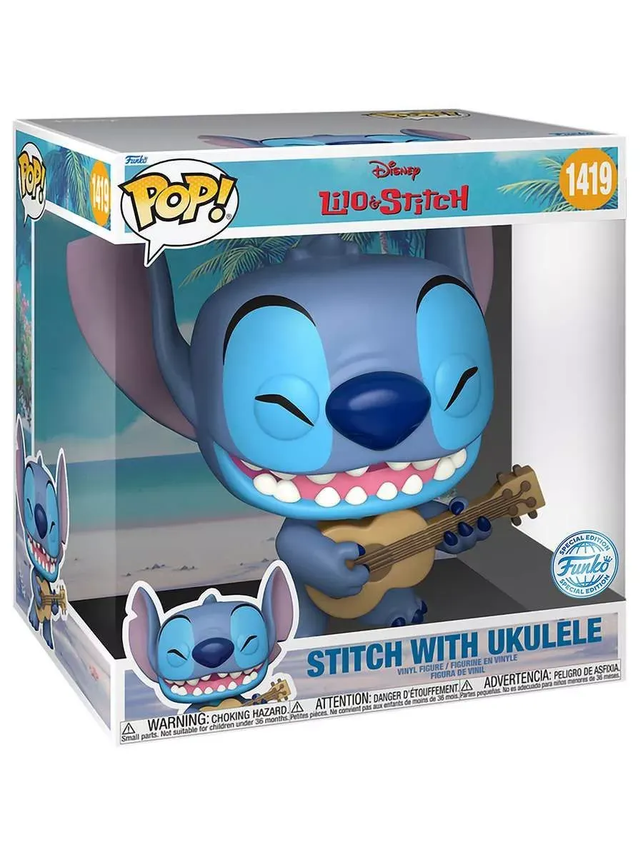 Фигурка Funko POP Дисней Лило и Стич Stitch w/Ukelele 10