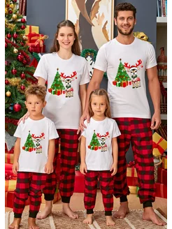 Футболка новогодняя с принтом для фотосессии Family look Gwyns Chany 276686639 купить за 701 ₽ в интернет-магазине Wildberries