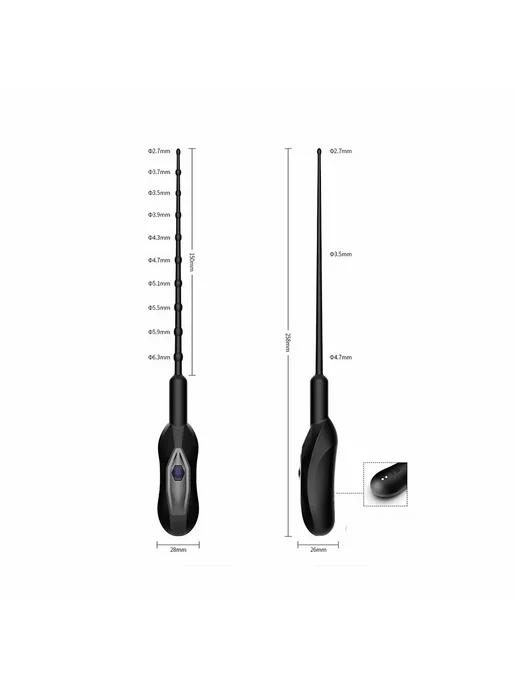 nv toys 10 скоростей уретральный вибратор катетер, черный, фото 2