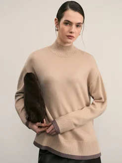 Свитер базовый удлиненный вязаный трикотаж