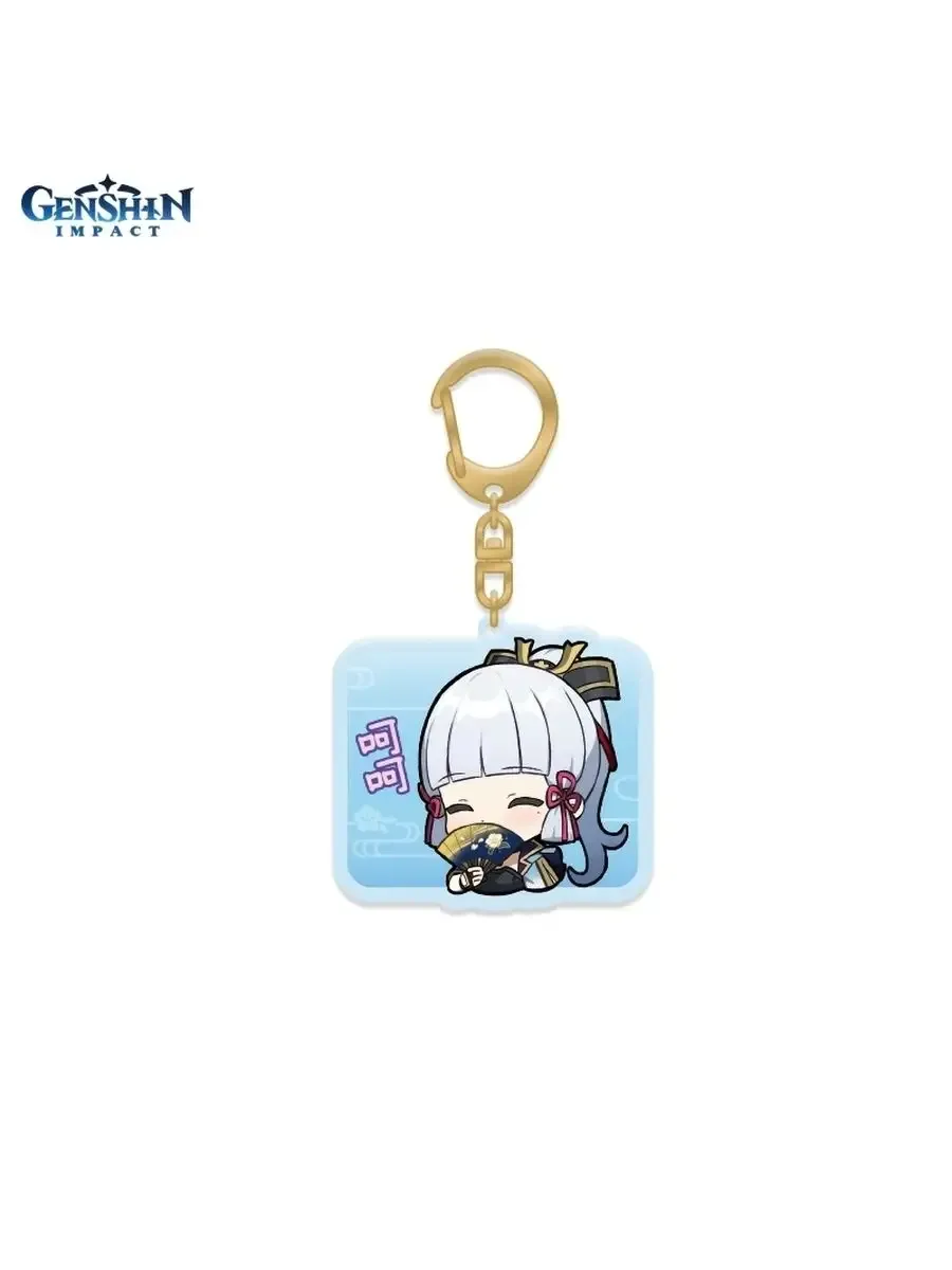 Брелок Геншин Импакт акрил Chibi Kamisato Ayaka Аяка аниме