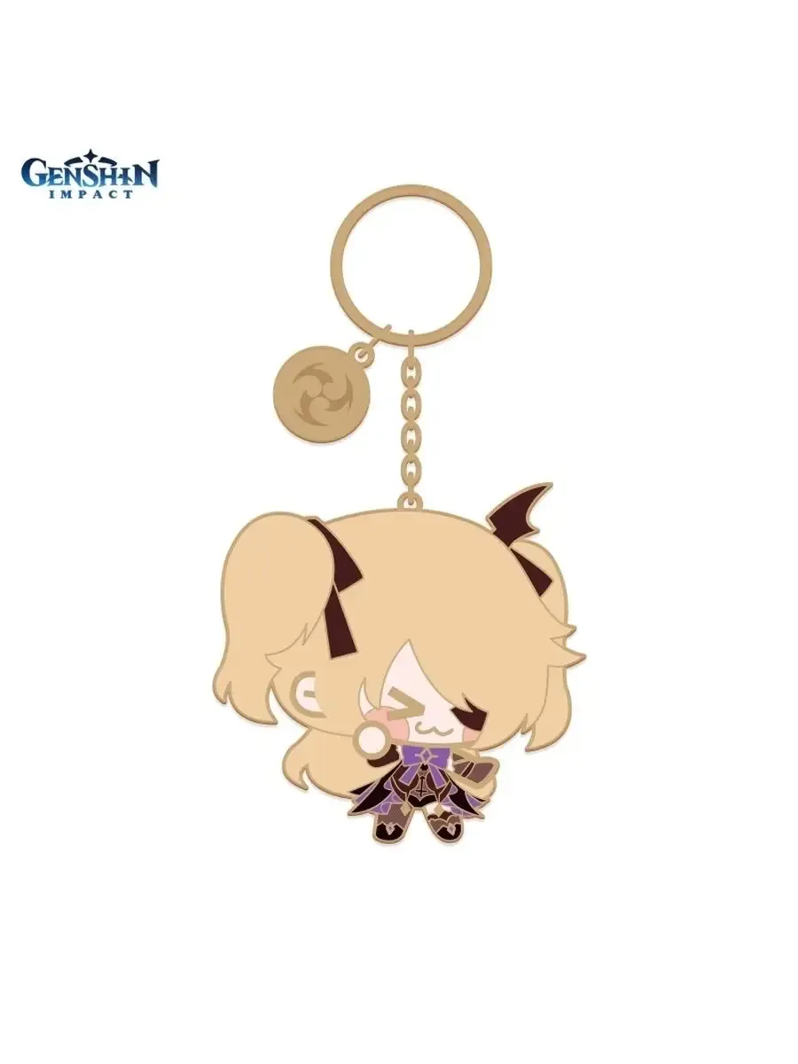 Брелок Геншин Импакт металл Chibi Fischl Фишль аниме