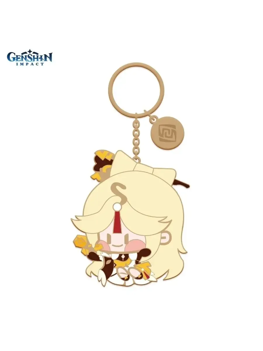Брелок Геншин Импакт металл Chibi Ningguang Нин Гуан аниме