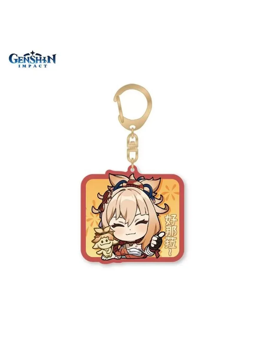 Брелок Геншин Импакт акриловый Chibi Yoimiya Ёимия