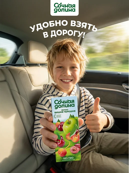 Сочная долина Напиток детский Яблоко Вишня Черешня 200 мл х 15 шт, 200 мл, 15 шт, фото 8