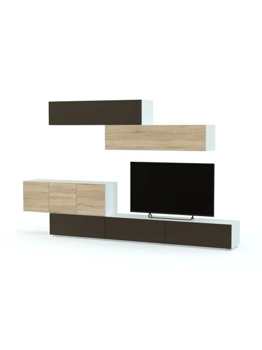 BestMebel Стенка ТВ Лиана НМ 013, 255х40х190 см, 40x190 см