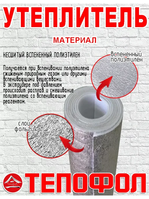 Тепофол Утеплитель 4 мм изоляция 22 м, 14 м, фото 4