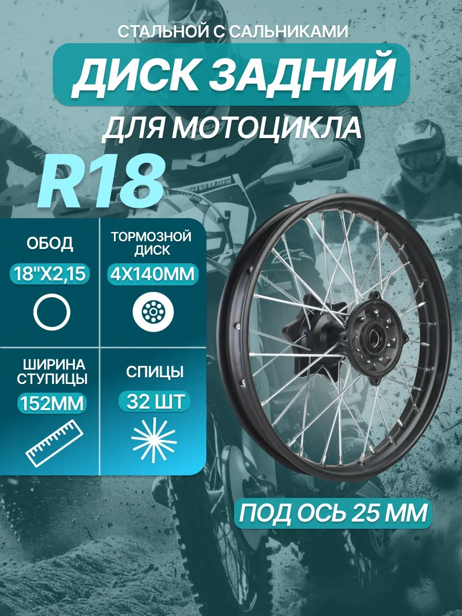 Диск на мотоцикл 18 задний butchbike.