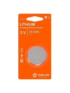 Батарейка литиевая Lithium CR2025 3V (1 шт) CR2025-0