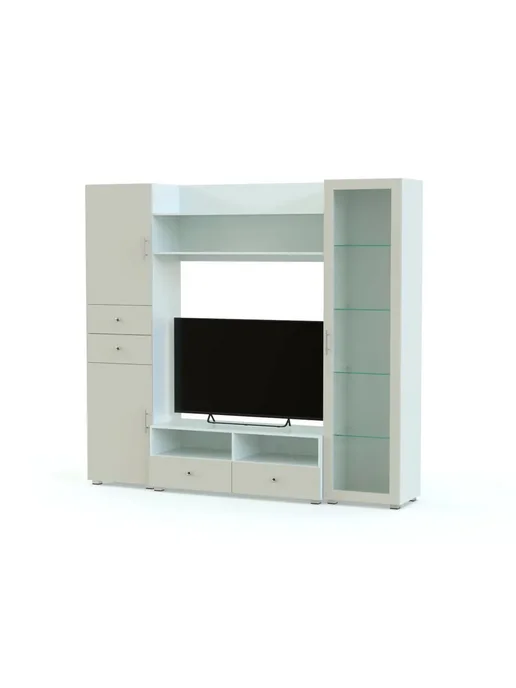 BestMebel Стенка под ТВ Борнео-2 BMS, 190х45х220 см, 190x45x220 см
