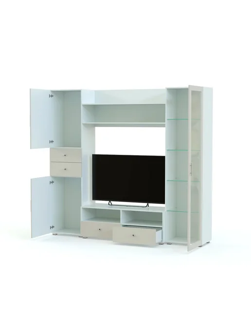 BestMebel Стенка под ТВ Борнео-2 BMS, 190х45х220 см, 190x45x220 см, фото 2