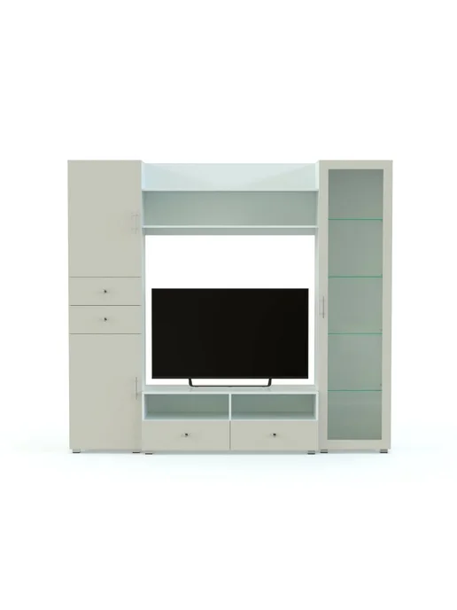 BestMebel Стенка под ТВ Борнео-2 BMS, 190х45х220 см, 190x45x220 см, фото 4