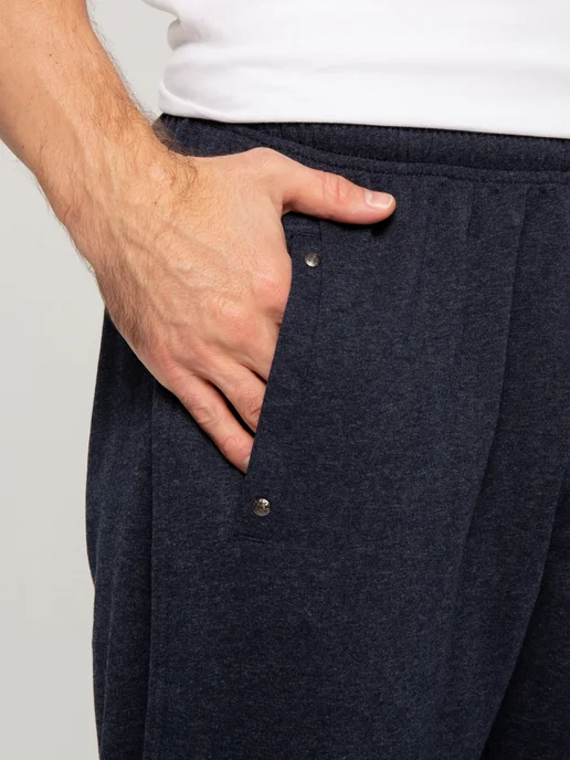 Forall Textile Спортивные штаны джоггеры больших размеров хлопок без начеса, синий, фото 2