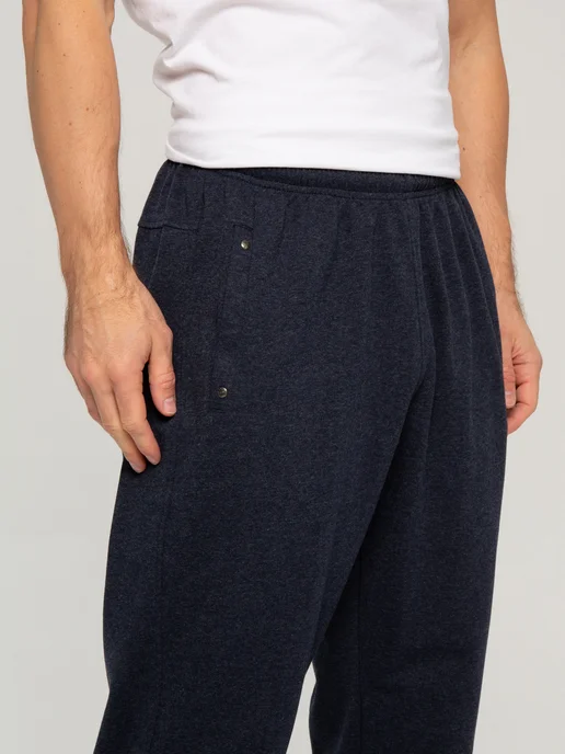 Forall Textile Спортивные штаны джоггеры больших размеров хлопок без начеса, синий, фото 6