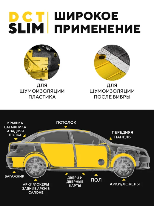 DreamCar Technology Шумоизоляция автомобиля DCT Slim 5, 3.25 м2, вариант, фото 2