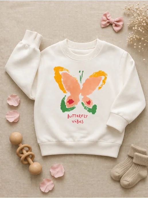 Mami-kids Свитшот для новорожденной девочки, вариант, фото 2