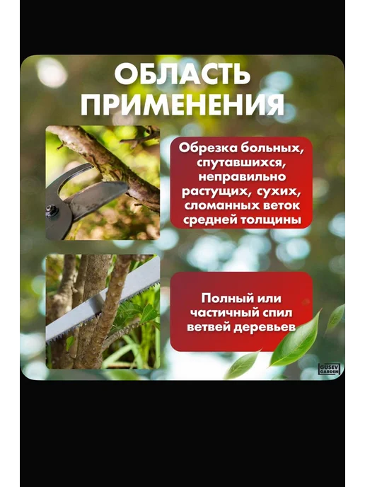 Сучкорез секатор высотный штанговый с пилой садовый для дома, черный, фото 4