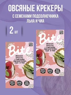 Овсяные крекеры Bite c семенами льна и чиа 400г