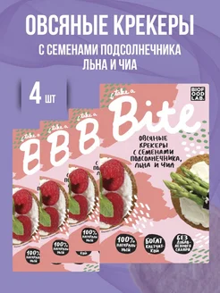 Овсяные крекеры Bite c семенами льна и чиа 800г