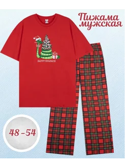 Пижама новогодняя со змеей футболка брюки Be Friends 277490633 купить за 1 632 ₽ в интернет-магазине Wildberries