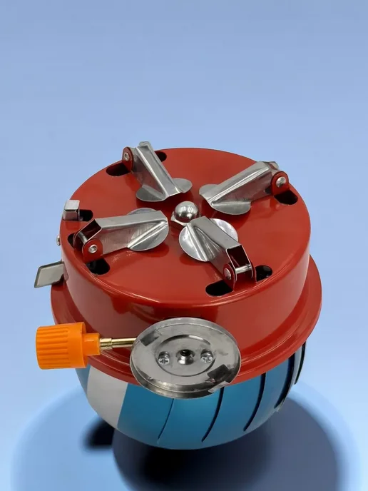 H2Y2 Портативная туристическая газовая плитка маленькая веерная, серый, фото 3