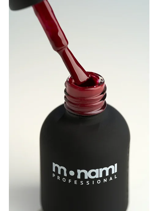 Monami Professional Гель лак бургунди R.E.D. Sangria, красный, фото 2