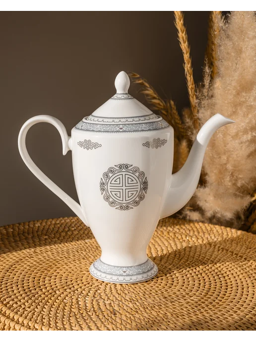 DOMBO Чайник фарфоровый 1 литр, белый