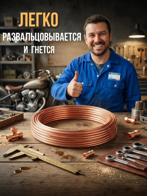 Лежардин Трубка медная тормозная 4,76 бухта 10 метров, 10 м, фото 2