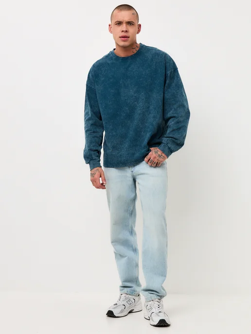 Mod jeans Лонгслив варенка оверсайз, фиолетовый, фото 2