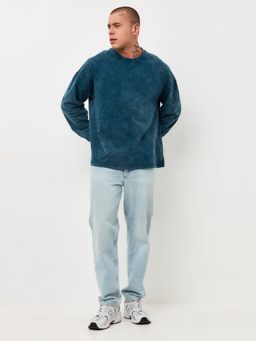 Mod jeans Лонгслив варенка оверсайз, фиолетовый, фото 3