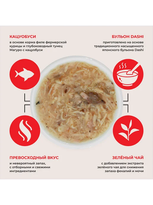 Inaba Консервы для кошек с куриным филе и тунцом, 80г, 80 г, фото 2