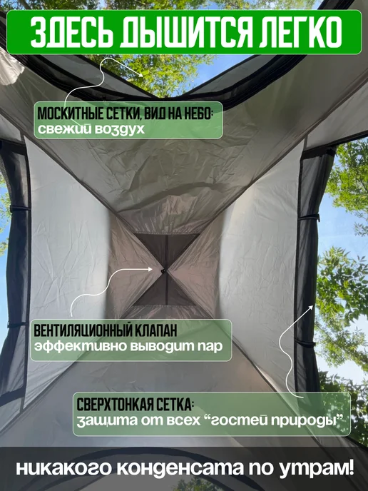 OXO tourist Палатка туристическая автоматическая 2-3 местная, желтый, фото 5