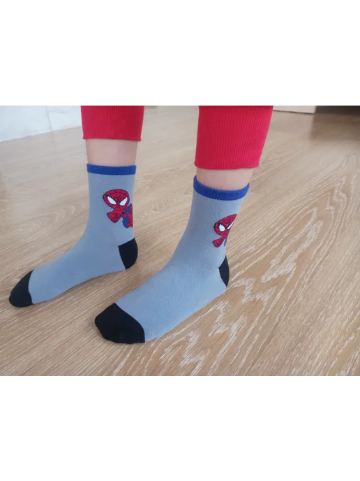 spiderman Носки детские, синий, фото 2