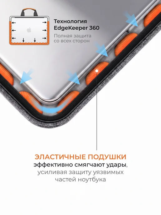 АСТОЛА Сумка для ноутбука 15.6 противоударная, вариант, фото 2