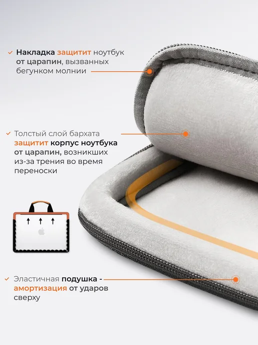 АСТОЛА Сумка для ноутбука 15.6 противоударная, вариант, фото 5