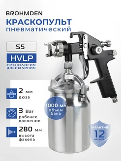 Краскопульт краскораспылитель пневматический HVLP