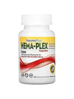 Хелатное железо HEMA-PLEX, 60 капсул