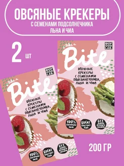 Крекеры овсяные Bite c семенами льна и чиа 400г