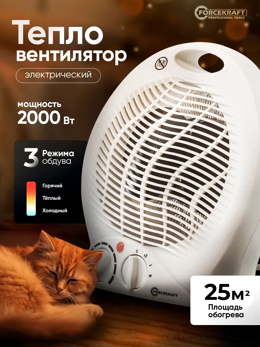 Тепловентилятор электрический 2000w
