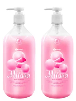 Крем-мыло жидкое увлажняющее Milana fruit bubbles 2 шт