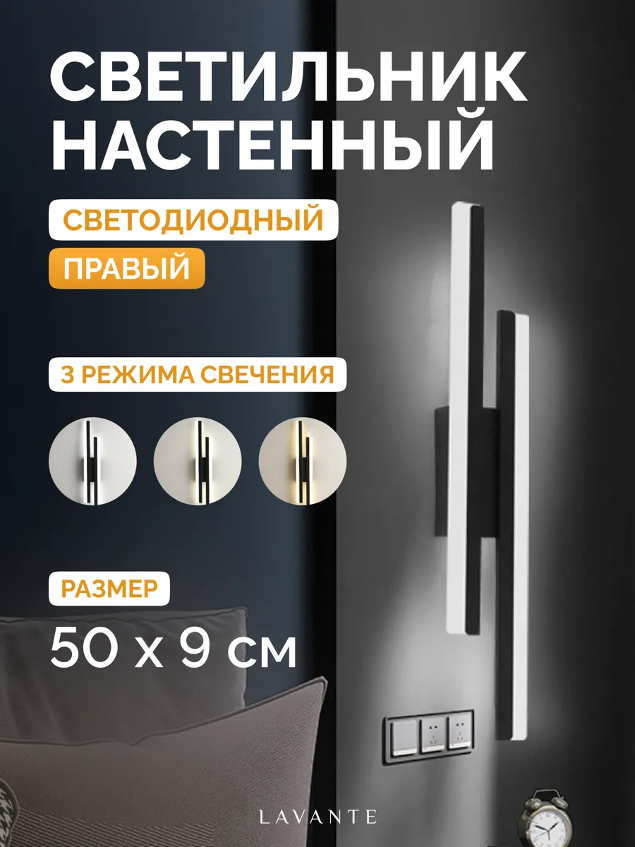 Светильник настенный светодиодный правый